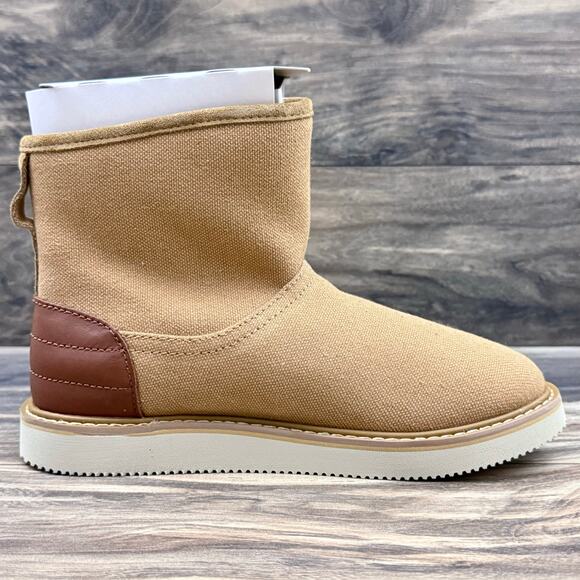 NIB Sanuk Cozy Vibe Surf Check SL Boots Ankle Booties 7 38 Tan - Picture 7 of 12